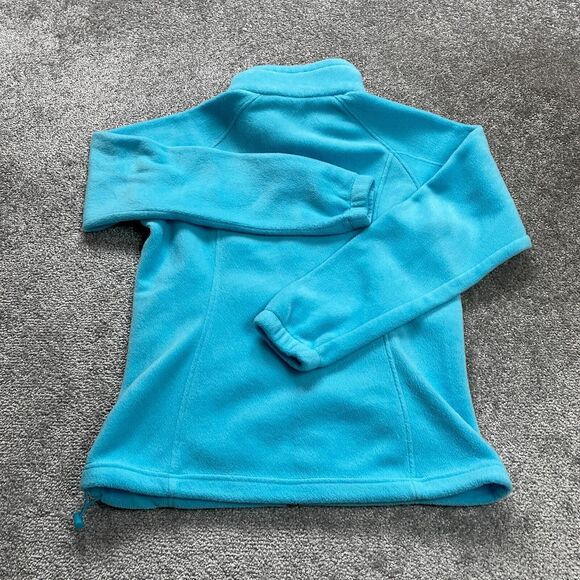Columbia Jacket Women Small Blue Full Zip Pocket High Neck Fleece Outdoor Hiking - Picture 2 of 13